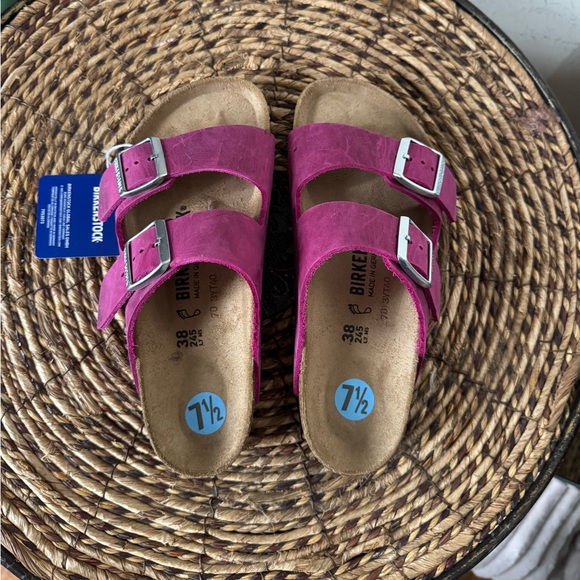 Birkenstock Magenta Double Buckle Sandals - Picture 1 of 7